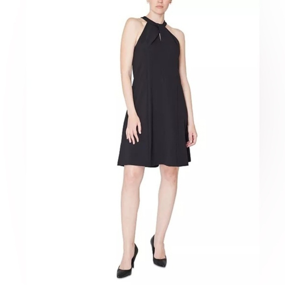 julia jordan Women's  Black Halter Shift Dress